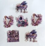 Винтидж музикални стикери "Symphony" - Image 2