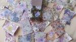 Тефтерче със стикери, 100 бр., лилави цветя и рози - Image 2