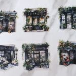 Стикери "Flower Shop", черни