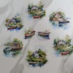 Стикери с лодки и крайречни къщички